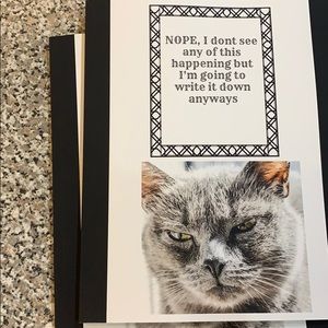 Nope cat notebook journal